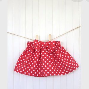 Custom made red polka dot skirt Halloween Minnie Mouse